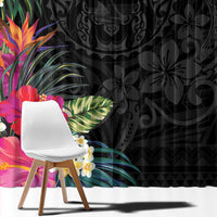 Hafa Adai Guam Window Curtain Tropical Flowers Colorful Vibes LT9 - Polynesian Pride