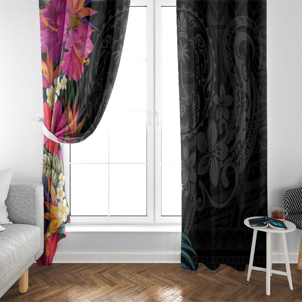 Hafa Adai Guam Window Curtain Tropical Flowers Colorful Vibes LT9 - Polynesian Pride
