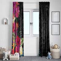 Hafa Adai Guam Window Curtain Tropical Flowers Colorful Vibes LT9 - Polynesian Pride