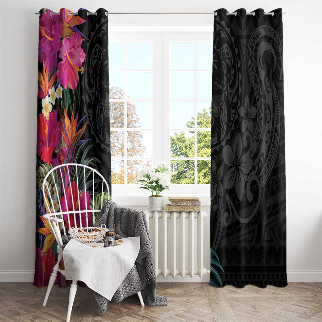 Hafa Adai Guam Window Curtain Tropical Flowers Colorful Vibes LT9 - Polynesian Pride