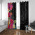 Hafa Adai Guam Window Curtain Tropical Flowers Colorful Vibes