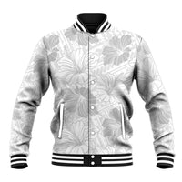 Samoa Lotu Tamaiti Baseball Jacket White Sun Day Beauty Hibiscus Ver01 LT9 Unisex White - Polynesian Pride