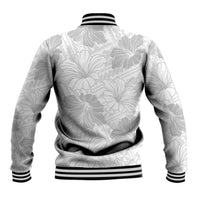 Samoa Lotu Tamaiti Baseball Jacket White Sun Day Beauty Hibiscus Ver01 LT9 - Polynesian Pride