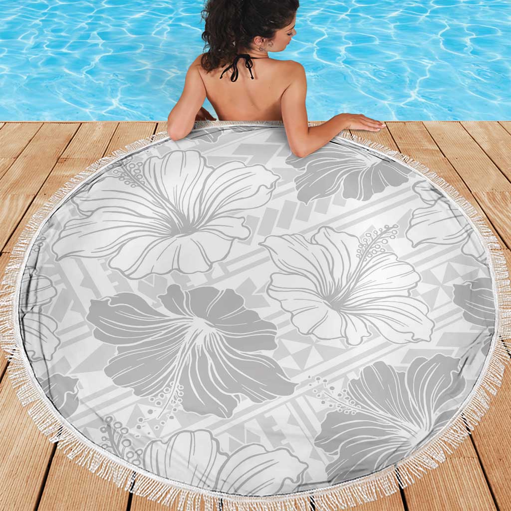 Samoa Lotu Tamaiti Beach Blanket White Sun Day Beauty Hibiscus Ver01 LT9 - Polynesian Pride