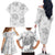 Samoa Lotu Tamaiti Family Matching Off The Shoulder Long Sleeve Dress and Hawaiian Shirt White Sun Day Beauty Hibiscus Ver01