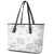 Samoa Lotu Tamaiti Leather Tote Bag White Sun Day Beauty Hibiscus Ver01