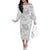 Samoa Lotu Tamaiti Off The Shoulder Long Sleeve Dress White Sun Day Beauty Hibiscus Ver01