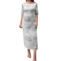 Samoa Lotu Tamaiti Puletasi White Sun Day Beauty Hibiscus Ver01 LT9 Long Dress White - Polynesian Pride