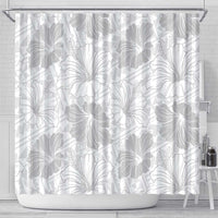 Samoa Lotu Tamaiti Shower Curtain White Sun Day Beauty Hibiscus Ver01 LT9 - Polynesian Pride