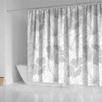 Samoa Lotu Tamaiti Shower Curtain White Sun Day Beauty Hibiscus Ver01 LT9 - Polynesian Pride