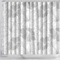 Samoa Lotu Tamaiti Shower Curtain White Sun Day Beauty Hibiscus Ver01 LT9 - Polynesian Pride