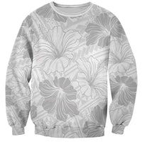 Samoa Lotu Tamaiti Sweatshirt White Sun Day Beauty Hibiscus Ver01 LT9 Unisex White - Polynesian Pride