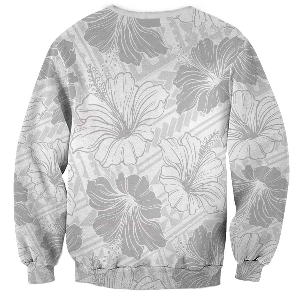 Samoa Lotu Tamaiti Sweatshirt White Sun Day Beauty Hibiscus Ver01 LT9 - Polynesian Pride