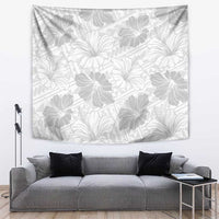 Samoa Lotu Tamaiti Tapestry White Sun Day Beauty Hibiscus Ver01 LT9 White - Polynesian Pride