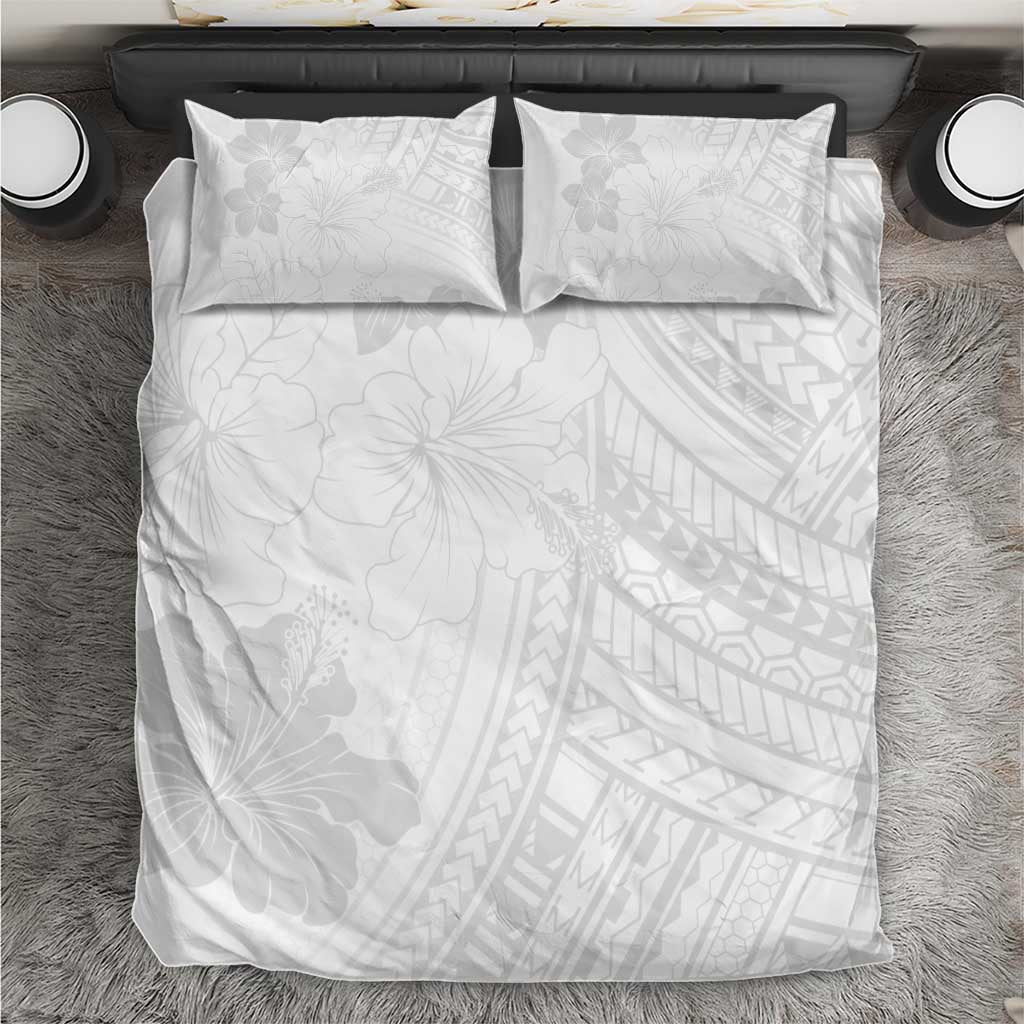 Samoa Lotu Tamaiti Bedding Set White Sun Day Beauty Hibiscus Ver02 LT9 White - Polynesian Pride