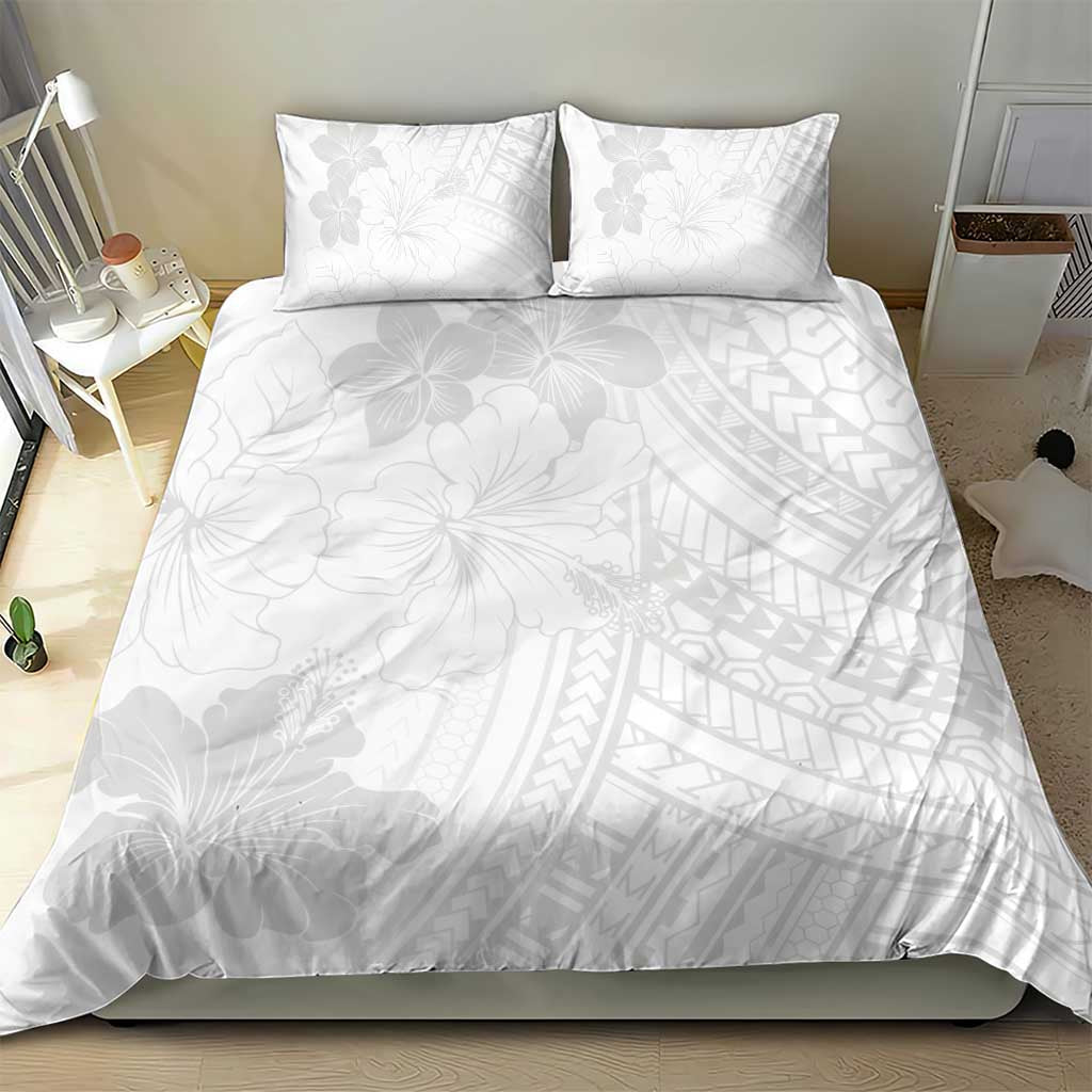 Samoa Lotu Tamaiti Bedding Set White Sun Day Beauty Hibiscus Ver02 LT9 - Polynesian Pride