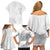 Samoa Lotu Tamaiti Family Matching Off Shoulder Short Dress and Hawaiian Shirt White Sun Day Beauty Hibiscus Ver02