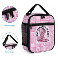 Give Cancer The Boot Pink Cowgirl Lunch Bag Hawaiian Paniolo Mixed Quilt Pattern Style LT9 - Polynesian Pride