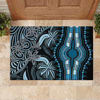 Polynesia Dashiki Rubber Doormat Polynesia and Africa Traditional Special Together Blue LT9 - Polynesian Pride