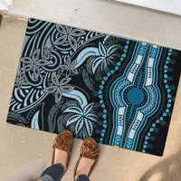Polynesia Dashiki Rubber Doormat Polynesia and Africa Traditional Special Together Blue LT9 - Polynesian Pride
