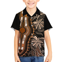 Polynesia Dashiki Kid Hawaiian Shirt Polynesia and Africa Traditional Special Together Gold LT9 Kid Gold - Polynesian Pride