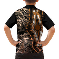 Polynesia Dashiki Kid Hawaiian Shirt Polynesia and Africa Traditional Special Together Gold LT9 - Polynesian Pride