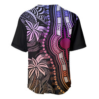 Polynesia Dashiki Baseball Jersey Polynesia and Africa Traditional Special Together Pastel LT9 - Polynesian Pride