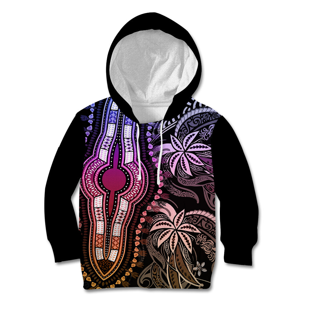 Polynesia Dashiki Kid Hoodie Polynesia and Africa Traditional Special Together Pastel LT9 Hoodie Pastel - Polynesian Pride