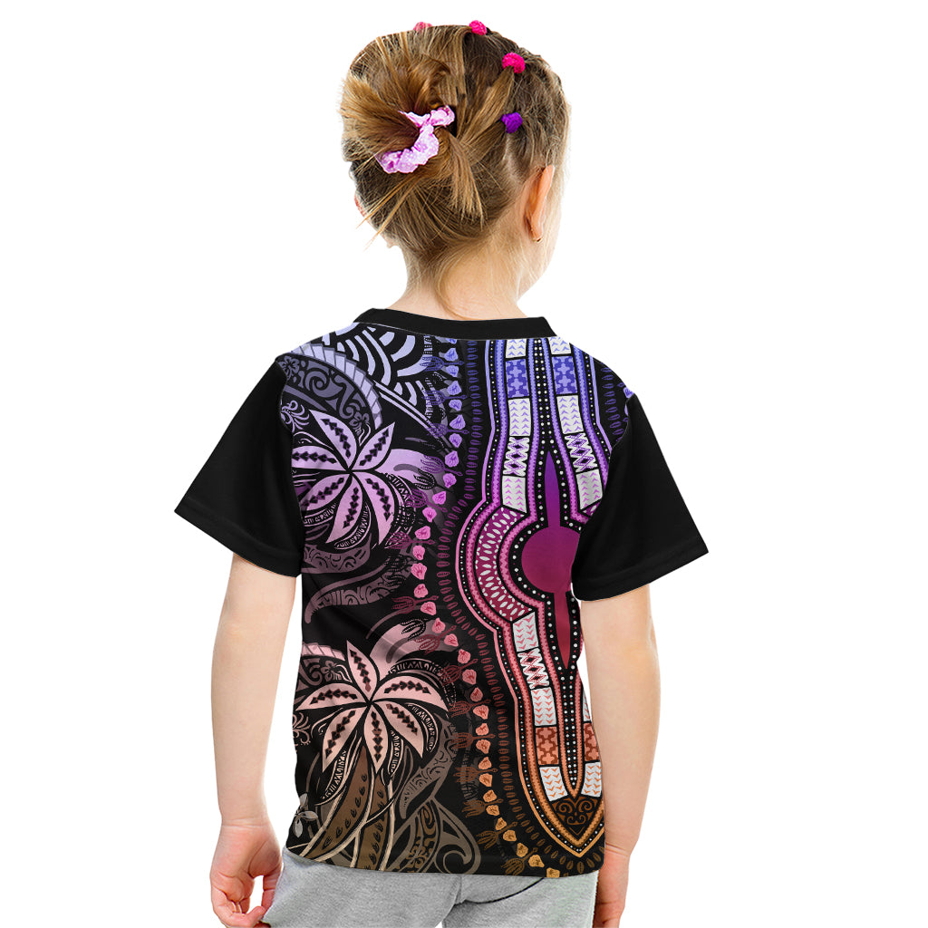 Polynesia Dashiki Kid T Shirt Polynesia and Africa Traditional Special Together Pastel LT9 - Polynesian Pride