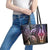 Polynesia Dashiki Leather Tote Bag Polynesia and Africa Traditional Special Together Pastel LT9 - Polynesian Pride