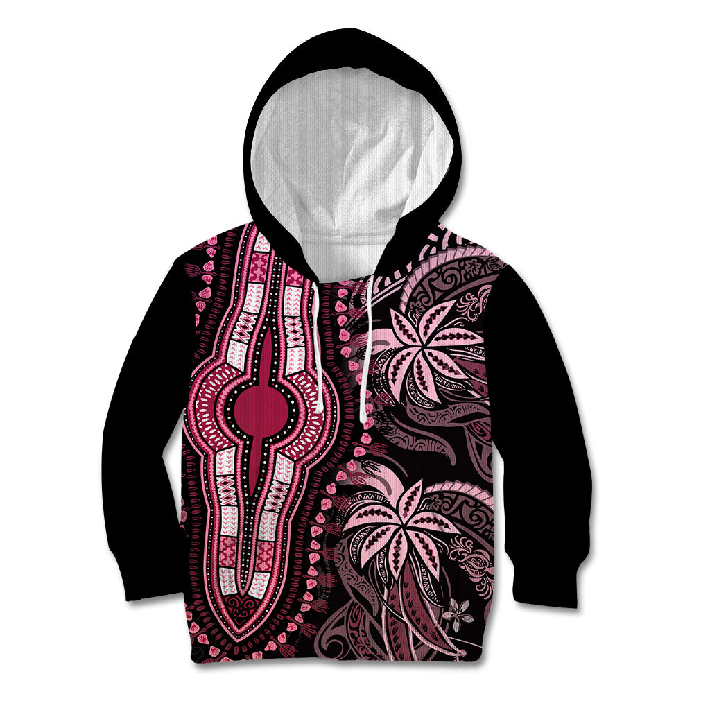 Polynesia Dashiki Kid Hoodie Polynesia and Africa Traditional Special Together Pink LT9 Hoodie Pink - Polynesian Pride