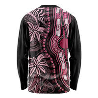 Polynesia Dashiki Long Sleeve Shirt Polynesia and Africa Traditional Special Together Pink LT9 - Polynesian Pride