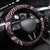 Polynesia Dashiki Steering Wheel Cover Polynesia and Africa Traditional Special Together Pink