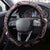 Polynesia Dashiki Steering Wheel Cover Polynesia and Africa Traditional Special Together Pink