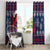 Samoa Manuia Le Kirisimasi Window Curtain Samoan Fishing Tribal Pattern Christmas Vibe LT9 - Polynesian Pride