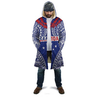 Personalised Toa Samoa Rugby Spirit Cloak Blue Samoan Tribal Pattern LT9 - Polynesian Pride