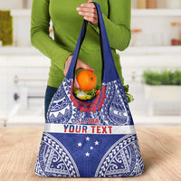 Personalised Toa Samoa Rugby Spirit Grocery Bag Blue Samoan Tribal Pattern LT9 - Polynesian Pride