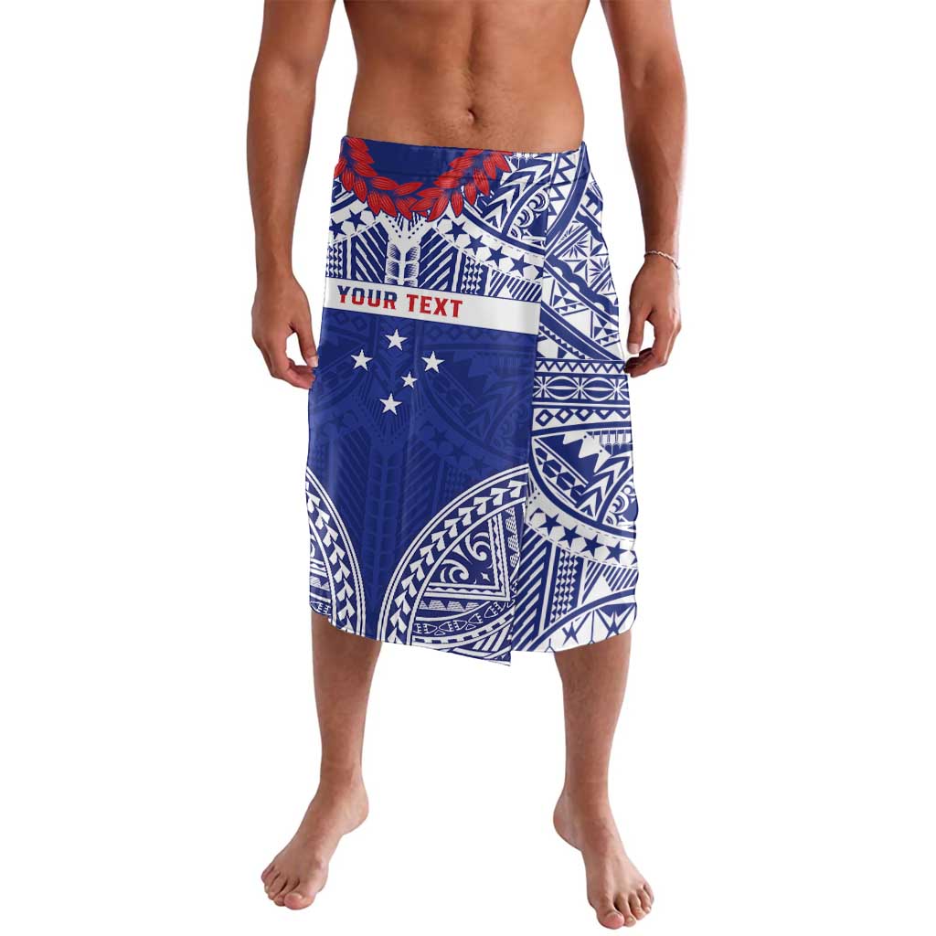 Personalised Toa Samoa Rugby Spirit Lavalava Blue Samoan Tribal Pattern LT9 Blue - Polynesian Pride