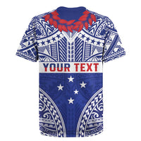 Personalised Toa Samoa Rugby Spirit Rugby Jersey Blue Samoan Tribal Pattern LT9 - Polynesian Pride