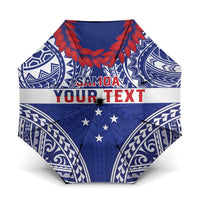 Personalised Toa Samoa Rugby Spirit Umbrella Blue Samoan Tribal Pattern LT9 One Size Folded 11.42 inch Opened Diameter 37.4 inch Blue - Polynesian Pride