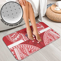 Personalised Toa Samoa Rugby Spirit Bathroom Set Red Samoan Tribal Pattern LT9 - Polynesian Pride