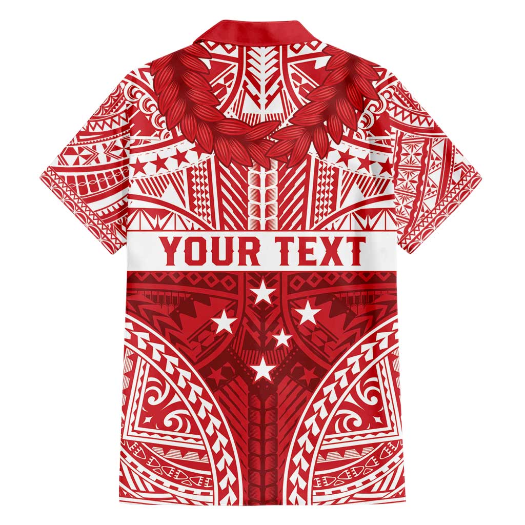 Personalised Toa Samoa Rugby Spirit Hawaiian Shirt Red Samoan Tribal Pattern LT9 - Polynesian Pride
