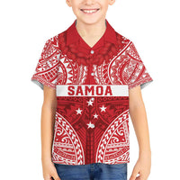 Personalised Toa Samoa Rugby Spirit Hawaiian Shirt Red Samoan Tribal Pattern LT9 - Polynesian Pride