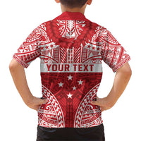 Personalised Toa Samoa Rugby Spirit Hawaiian Shirt Red Samoan Tribal Pattern LT9 - Polynesian Pride