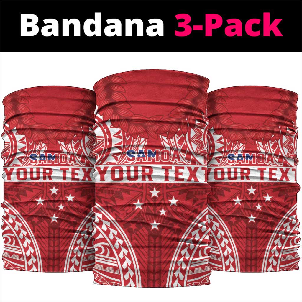 Personalised Toa Samoa Rugby Spirit Neck Gaiter Red Samoan Tribal Pattern LT9 package One Size: 25*50cm Red - Polynesian Pride