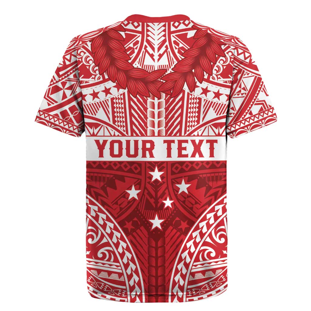 Personalised Toa Samoa Rugby Spirit Rugby Jersey Red Samoan Tribal Pattern LT9 - Polynesian Pride