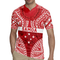 Personalised Toa Samoa Rugby Spirit Rugby Jersey Red Samoan Tribal Pattern LT9 - Polynesian Pride