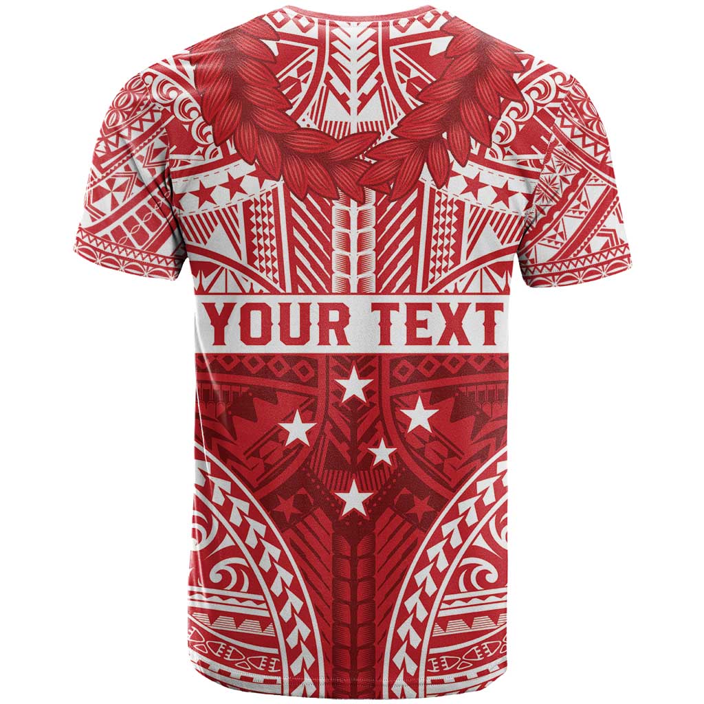 Personalised Toa Samoa Rugby Spirit T Shirt Red Samoan Tribal Pattern LT9 - Polynesian Pride