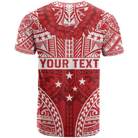 Personalised Toa Samoa Rugby Spirit T Shirt Red Samoan Tribal Pattern LT9 - Polynesian Pride