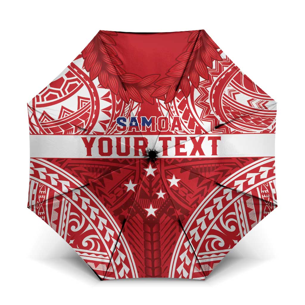 Personalised Toa Samoa Rugby Spirit Umbrella Red Samoan Tribal Pattern LT9 One Size Folded 11.42 inch Opened Diameter 37.4 inch Red - Polynesian Pride